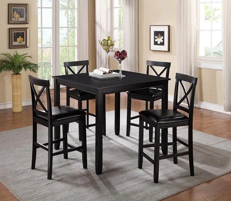 Tahoe Cappuccino 5-Piece Counter Height Set by Happy Homes at Eve Furniture