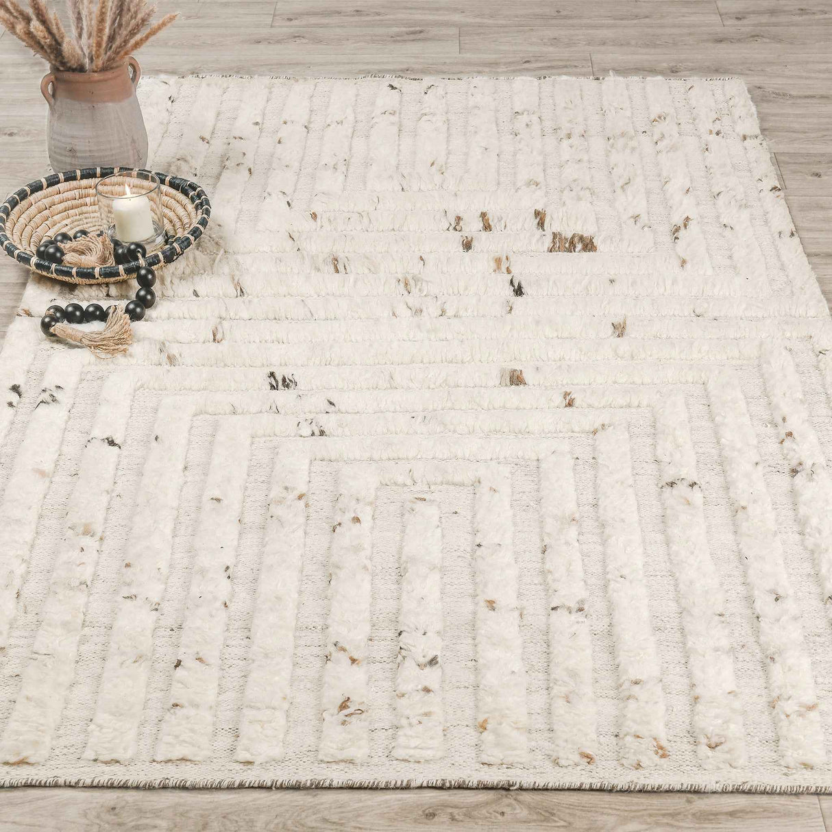 Tahoe Ivory Wool Rug by Classic Home at Eve Furniture
