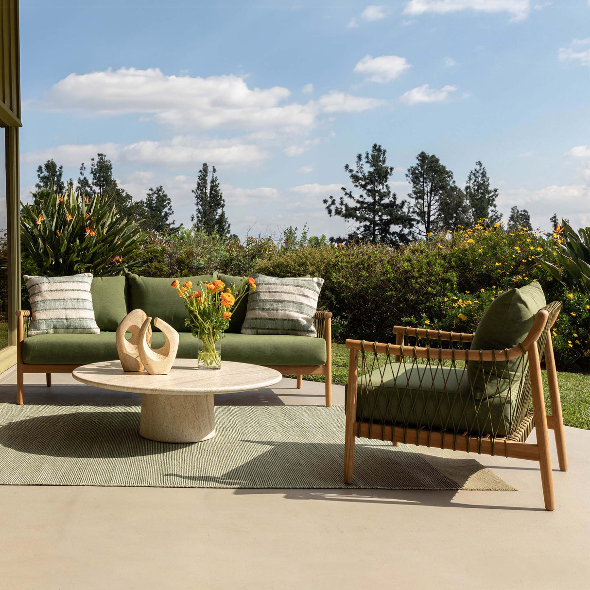 Tahoe Outdoor Sofa, Green by Dovetail at Eve Furniture