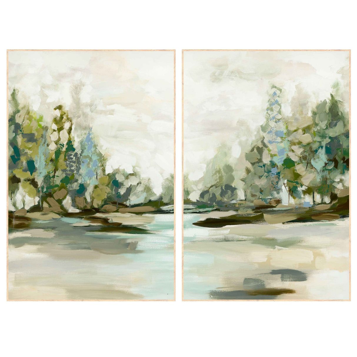 Taiga Green Painting 60x40 by Buddy Whitlock (Set of 2) by Classic Home at Eve Furniture