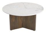 Tailo White & Brass Coffee Table by Zuomod at Eve Furniture