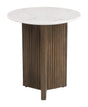 Tailo White & Brass Side Table by Zuomod at Eve Furniture