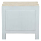 Taj 26" Nightstand with Plinth Base in Carved Heirloom White by Home Trends & Design at Eve Furniture