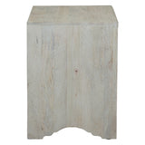 Taj 26" Nightstand with Plinth Base in Carved Heirloom White by Home Trends & Design at Eve Furniture