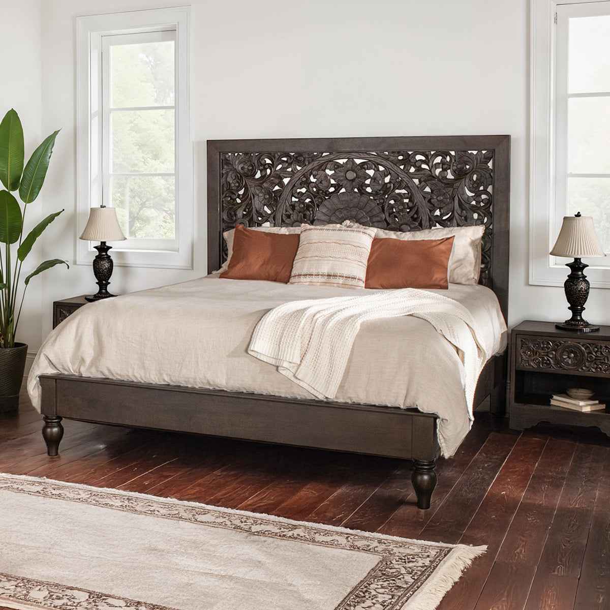 Taj 26" Nightstand with Plinth Base in Vintage Brown by Home Trends & Design at Eve Furniture