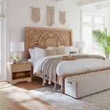 Taj 26" Nightstand with Plinth Base in Whitewash by Home Trends & Design at Eve Furniture