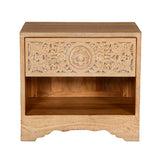 Taj 26" Nightstand with Plinth Base in Whitewash by Home Trends & Design at Eve Furniture
