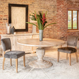 Taj 60" Round Dining Table in Heirloom White by Home Trends & Design at Eve Furniture