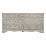 Taj 71" Dresser with Plinth Base in Carved Heirloom White by Home Trends & Design at Eve Furniture