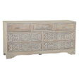 Taj 71" Dresser with Plinth Base in Carved Heirloom White by Home Trends & Design at Eve Furniture