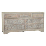 Taj 71" Dresser with Plinth Base in Carved Heirloom White by Home Trends & Design at Eve Furniture