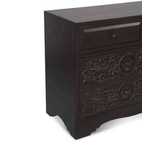 Taj 71" Dresser with Plinth Base in Vintage Brown by Home Trends & Design at Eve Furniture