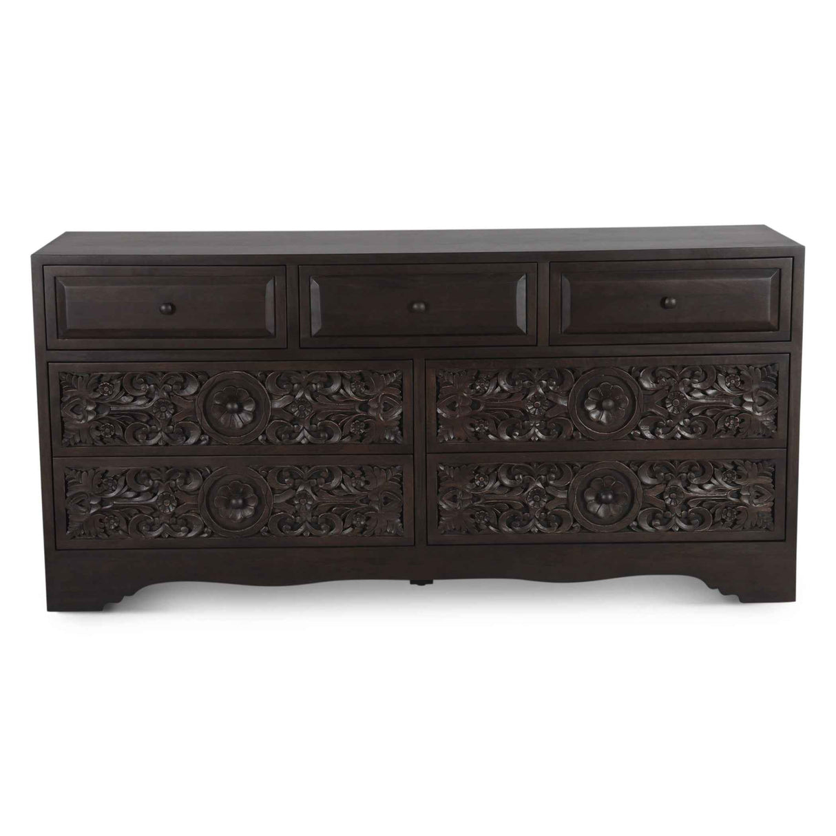 Taj 71" Dresser with Plinth Base in Vintage Brown by Home Trends & Design at Eve Furniture