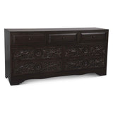 Taj 71" Dresser with Plinth Base in Vintage Brown by Home Trends & Design at Eve Furniture