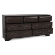 Taj 71" Dresser with Plinth Base in Vintage Brown by Home Trends & Design at Eve Furniture