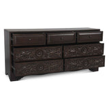 Taj 71" Dresser with Plinth Base in Vintage Brown by Home Trends & Design at Eve Furniture