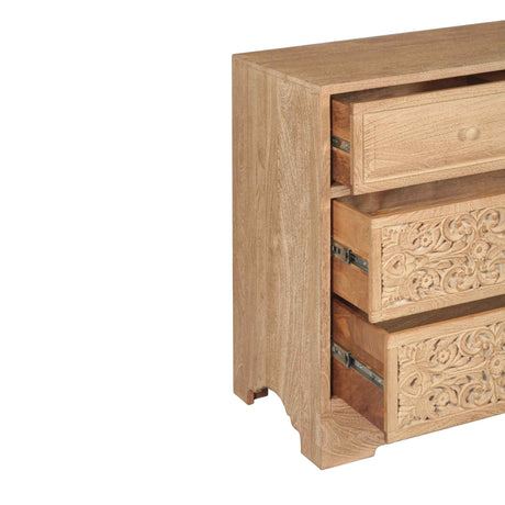 Taj 71" Dresser with Plinth Base in Whitewash by Home Trends & Design at Eve Furniture
