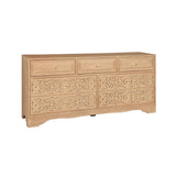 Taj 71" Dresser with Plinth Base in Whitewash by Home Trends & Design at Eve Furniture