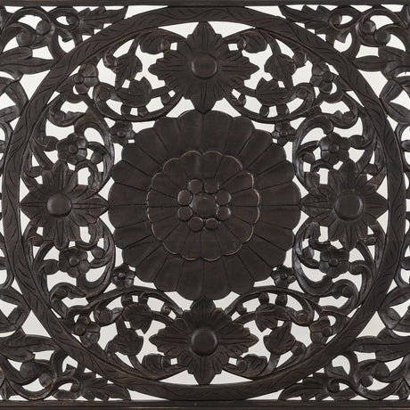 Taj King Bed in Hand Carved Vintage Brown by Home Trends & Design at Eve Furniture