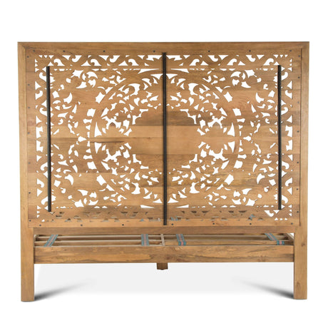 Taj King Bed in Hand Carved Whitewash by Home Trends & Design at Eve Furniture