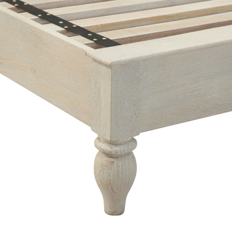 Taj Queen Bed in Hand Carved Heirloom White by Home Trends & Design at Eve Furniture
