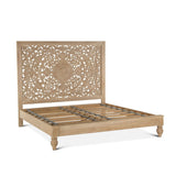 Taj Queen Bed in Hand Carved Whitewash by Home Trends & Design at Eve Furniture