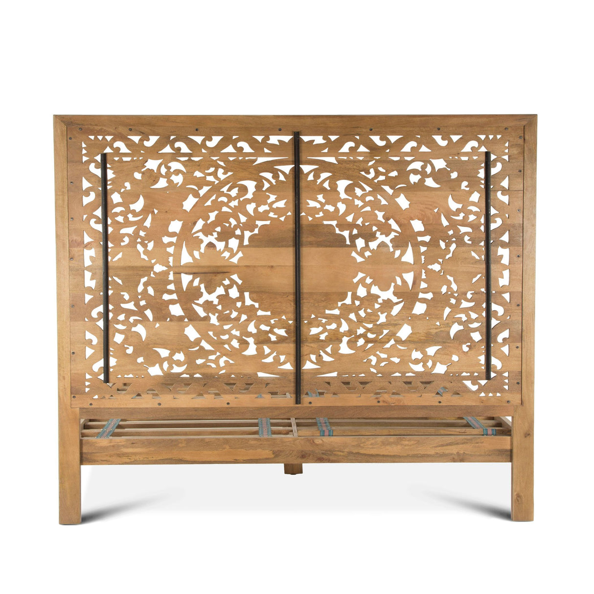 Taj Queen Bed in Hand Carved Whitewash by Home Trends & Design at Eve Furniture