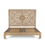 Taj Queen Bed in Hand Carved Whitewash by Home Trends & Design at Eve Furniture