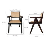 Takashi Dark Brown Chair (Set of 2) by MOES at Eve Furniture