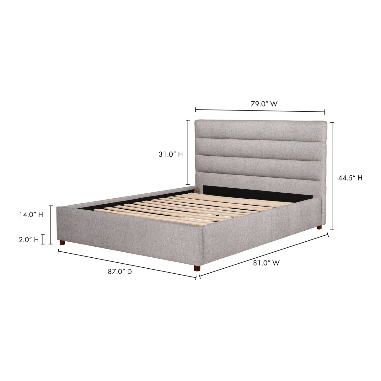 Takio Grey King Bed by MOES at Eve Furniture