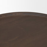 Takoda Dark Brown Wood Tapered Drum Accent Table by Mercana at Eve Furniture