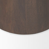 Takoda Dark Brown Wood Tapered Drum Accent Table by Mercana at Eve Furniture