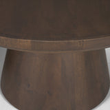 Takoda Dark Brown Wood Tapered Drum Nesting Coffee Tables by Mercana at Eve Furniture