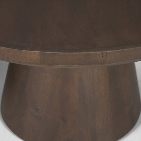 Takoda Dark Brown Wood Tapered Drum Nesting Coffee Tables by Mercana at Eve Furniture