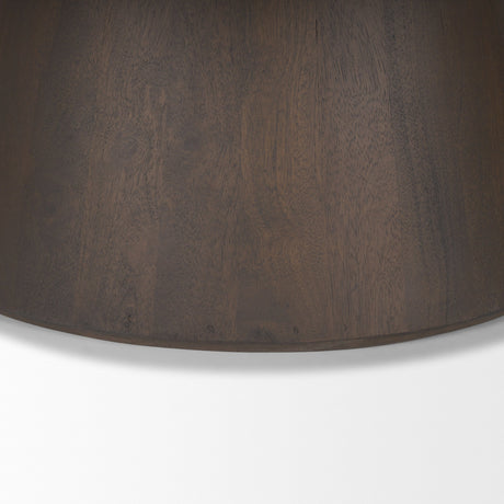 Takoda Dark Brown Wood Tapered Drum Nesting Coffee Tables by Mercana at Eve Furniture