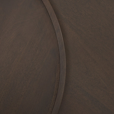 Takoda Dark Brown Wood Tapered Drum Nesting Coffee Tables by Mercana at Eve Furniture