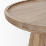 Takoda Light Brown Wood Tapered Drum Accent Table by Mercana at Eve Furniture
