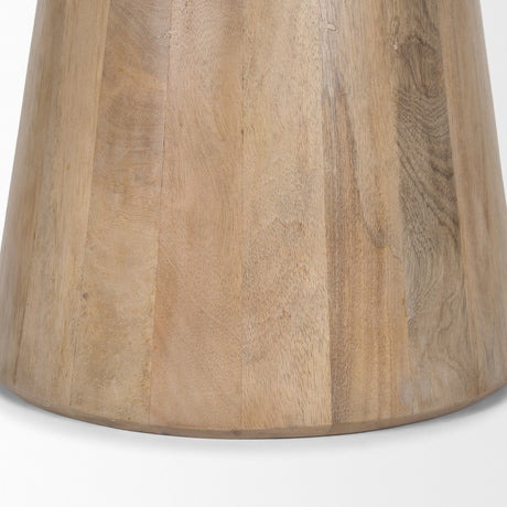Takoda Light Brown Wood Tapered Drum Accent Table by Mercana at Eve Furniture