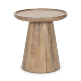 Takoda Light Brown Wood Tapered Drum Accent Table by Mercana at Eve Furniture