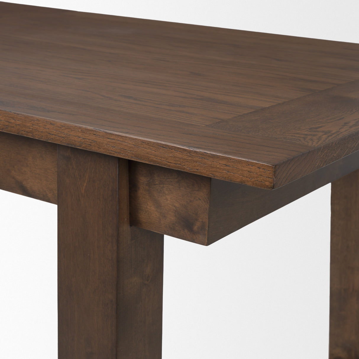 Takota Dark Brown Rectangular Oak Wood w/ Birch Wood Legs Extendable Dining Table by Mercana at Eve Furniture