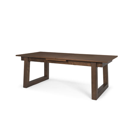 Takota Dark Brown Rectangular Oak Wood w/ Birch Wood Legs Extendable Dining Table by Mercana at Eve Furniture
