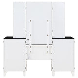 Talei 6-drawer Vanity Set with Hollywood Lighting Black and White