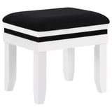 Talei Black and White 6-drawer Vanity Set with Hollywood Lighting by Coaster at Eve Furniture