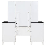 Talei Black and White 6-drawer Vanity Set with Hollywood Lighting by Coaster at Eve Furniture