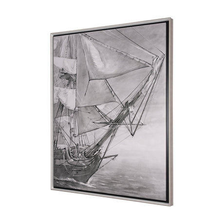 Tall Ship I by Mercana Studio a Hand Embellished Textured Framed Canvas by Mercana at Eve Furniture