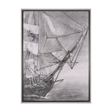 Tall Ship I by Mercana Studio a Hand Embellished Textured Framed Canvas by Mercana at Eve Furniture