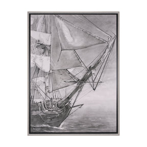 Tall Ship I by Mercana Studio a Hand Embellished Textured Framed Canvas by Mercana at Eve Furniture