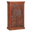 Tall Wood Cabinet with Hand Carved Doors by Home Trends & Design at Eve Furniture