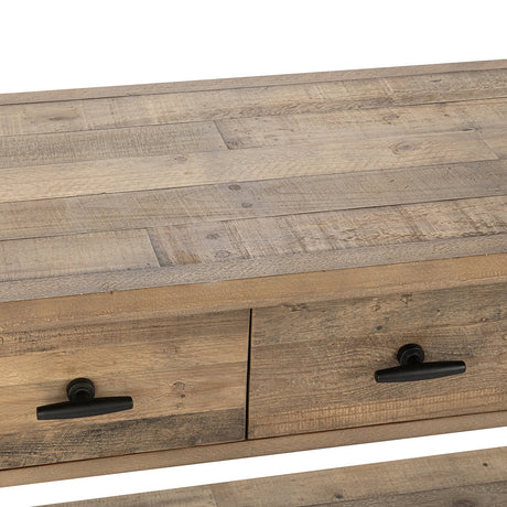 Talladega 5 Drawer Console Table - Natural Pine by Classic Home at Eve Furniture