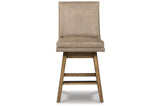 Tallenger Beige Counter Height Barstool, Set of 2 by Ashley at Eve Furniture